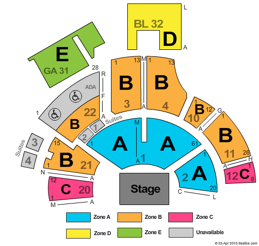 Mountain Winery End Stage Zone Seating Chart